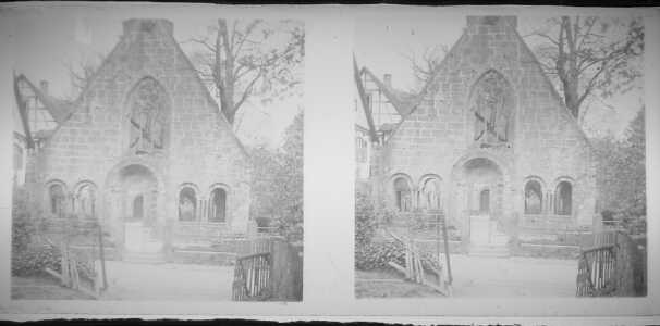 alte Kirche stereofoto s/w